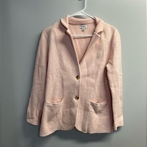 JCrew Light Pink Button Front Sweater Blazer Cardigan - Medium P